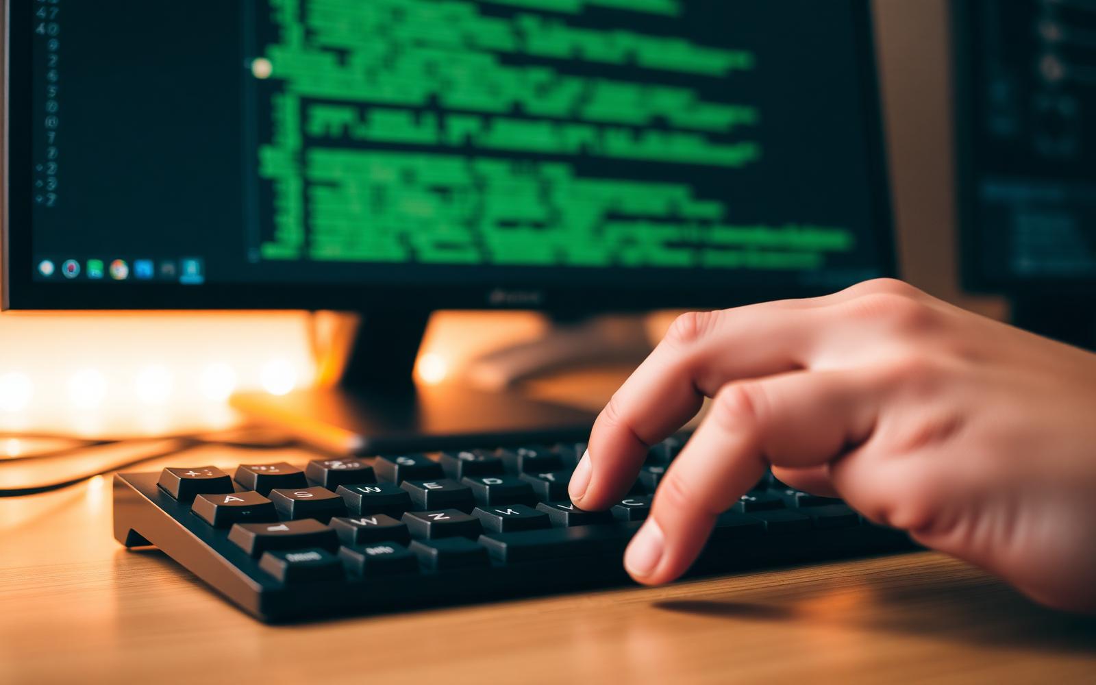 Engineer writing code